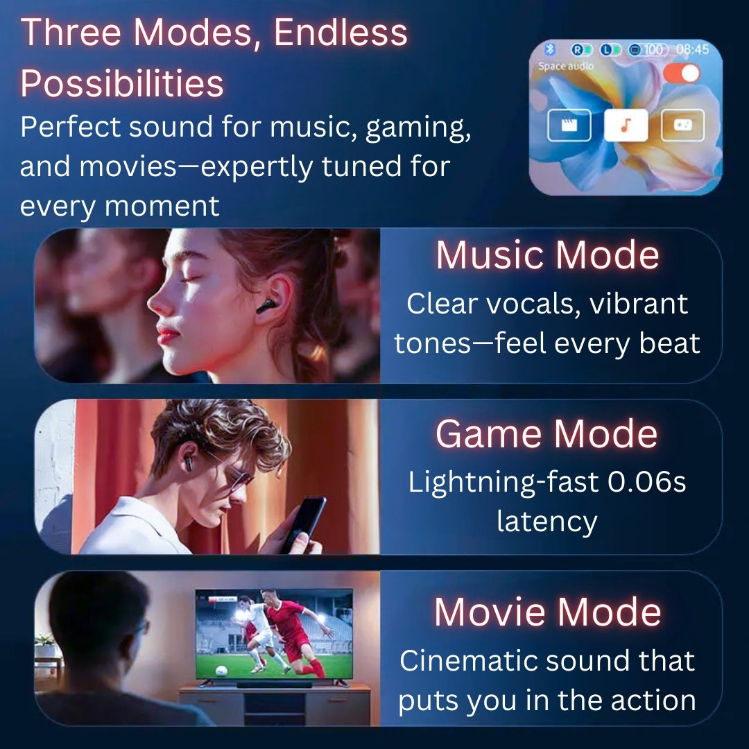 Nyvora Ear Pods – تحكم باللمس وصوت عالي الدقة - Nyvora